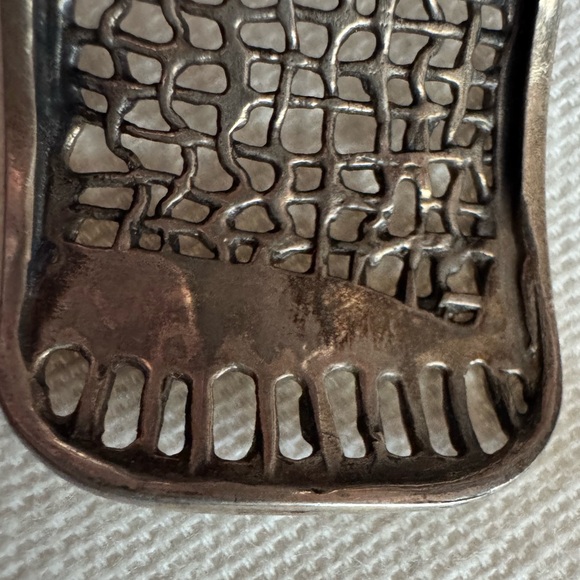 Retired Silpada Sterling Woven Cuff Bracelet - Picture 11 of 16